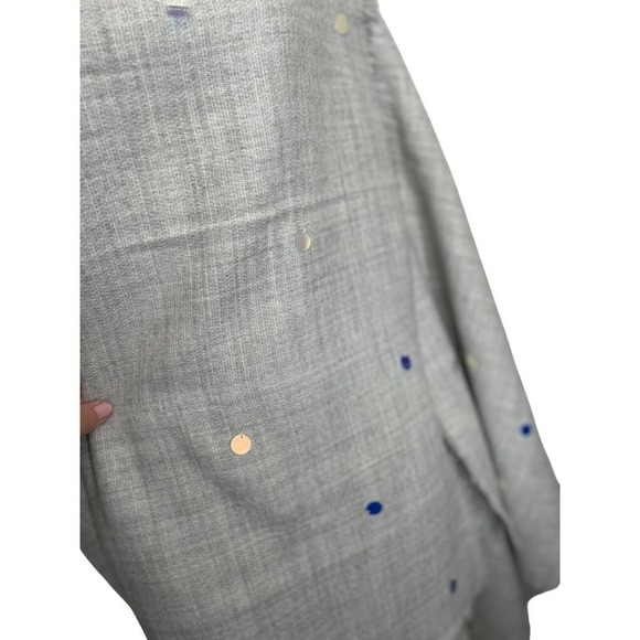 Savida Grey Disc Scarf Rectangle Blanket Wrap Fringe 39 X 74 New with Tags - Picture 3 of 9